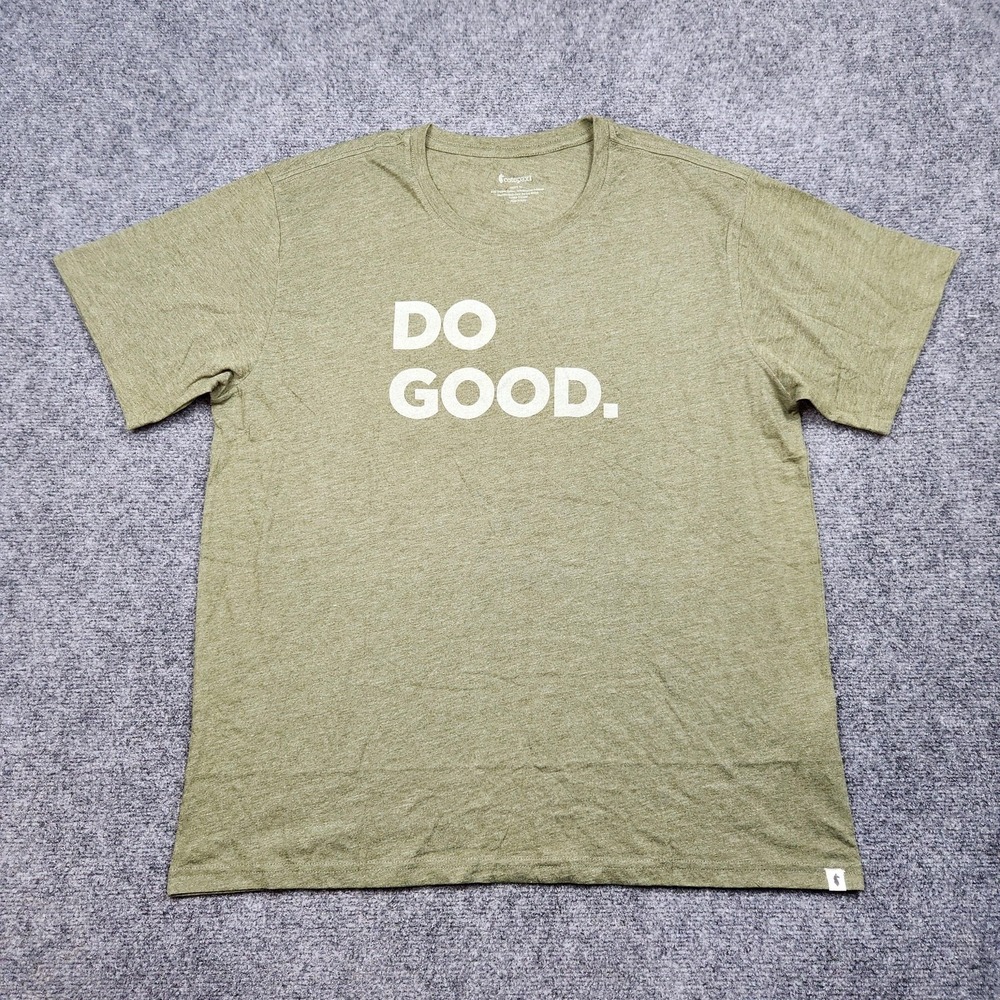 Cotopaxi Do Good Shirt Mens XL Green Organic‎ Cotton Graphic Tee Tagless